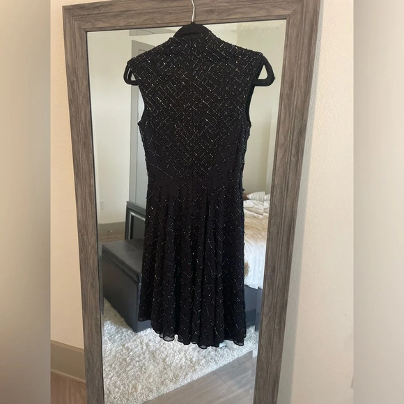 Revolve needle and thread black sequin circle mesh dress - Picture 3 of 5